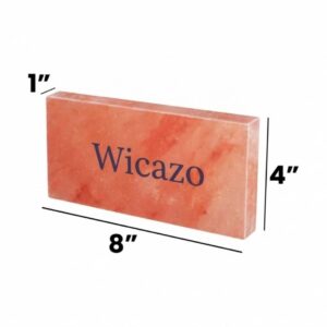 Wicazo Himalayan Salt Tile – 8" x 4" x 1" Natural Pink Salt Block
