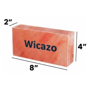 Wicazo Himalayan Salt Brick – 8" x 4" x 2" Natural Pink Salt Block