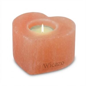 Heart Shape | Natural Himalayan Pink Salt Tea Light Candle Holder