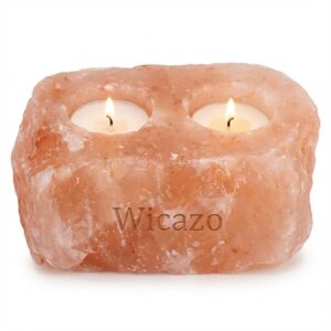 Raw Rock Chunk | Himalayan Pink Salt Double Tealight Candle Holder