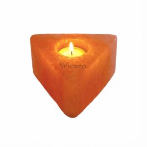 Himalayan Pink Salt Triangle Tealight Candle Holder