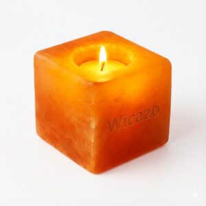 Himalayan Pink Salt Cube/Square Tealight Candle Holder