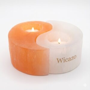 Salt Yin-Yang Tealight Candle Holder | Dual Color