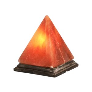 Hand-Carved Himalayan Pink Salt Mushroom Lamp with Wooden Base