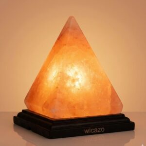 Wicazo Pyramid Himalayan Salt Lamp - Hand-Carved for Warm Ambiance